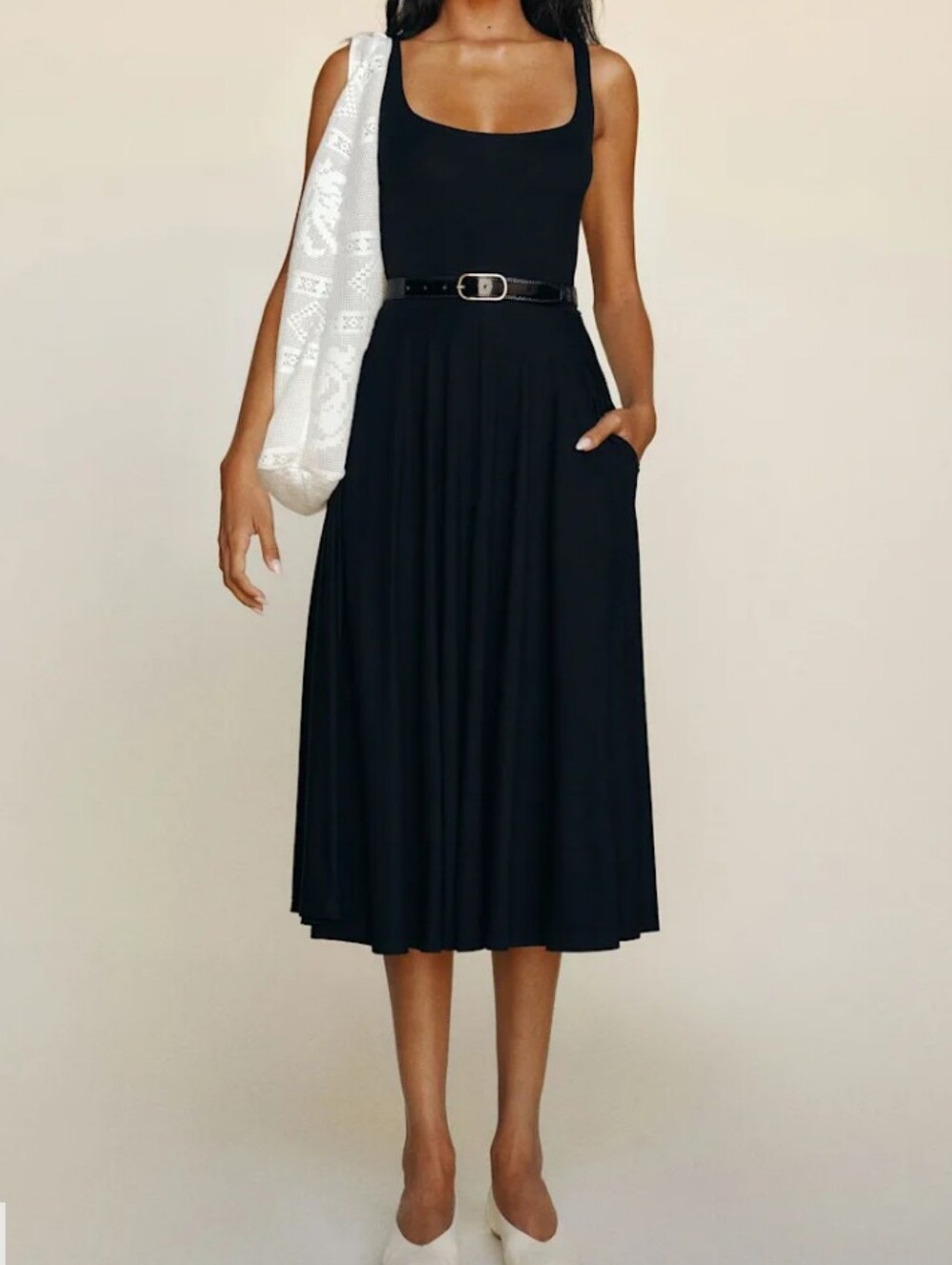 REFORMATION rou knit dress Black Sleeveless Midi Knit Dress